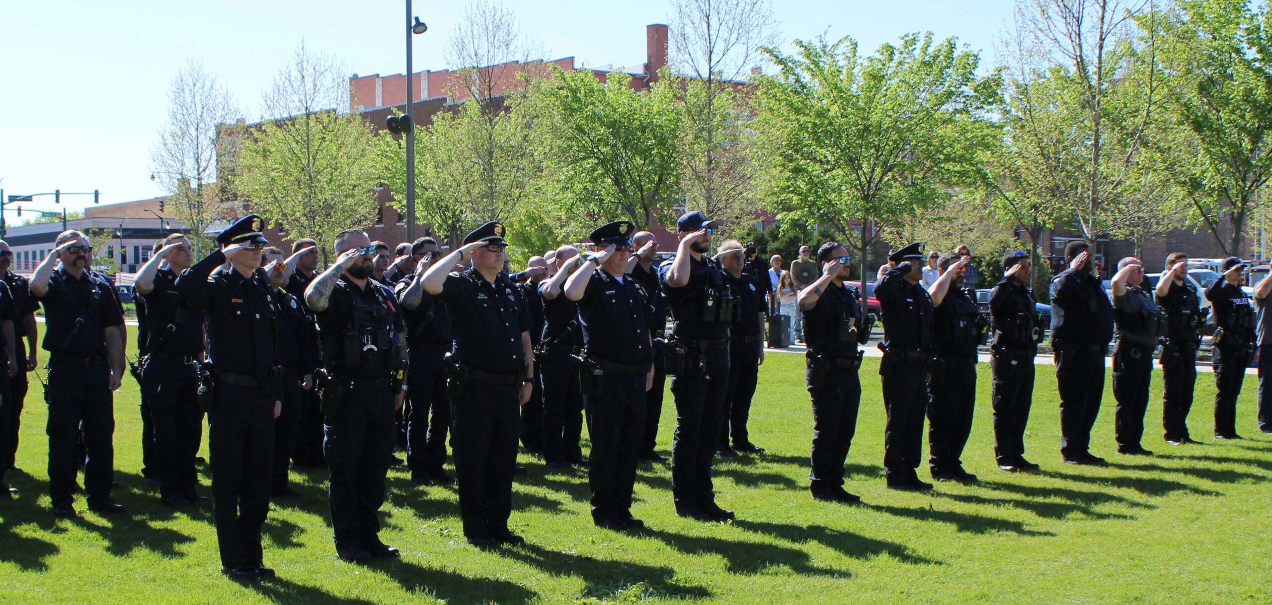 Police Officers Saluting, Police Memorial Service