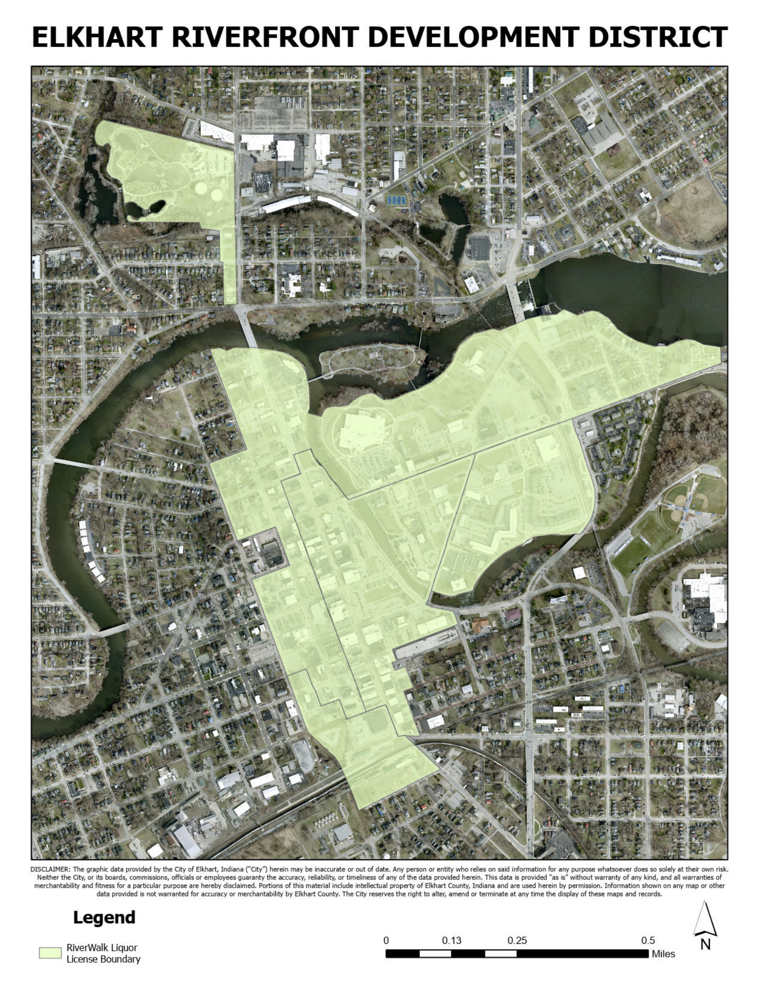 Riverfront Development District Map