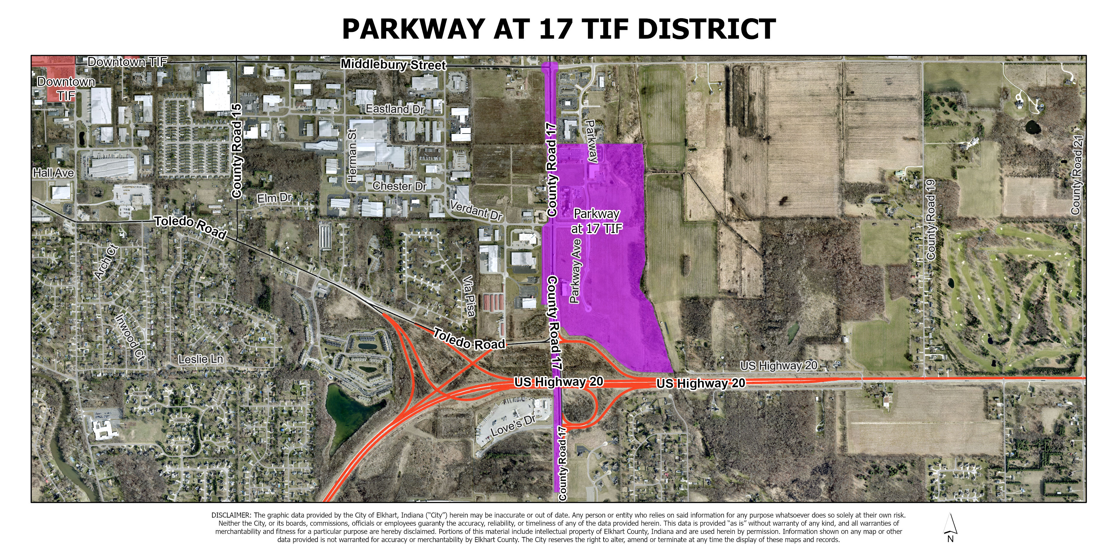 Parkway at 17 TIF Map